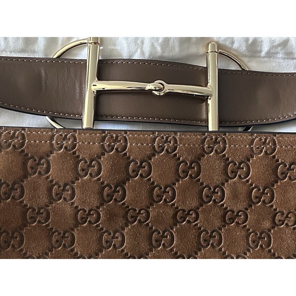 AUTHENTIC GUCCI BEATRIX LARGE TOTE BAG PEPPER BROWN 850546 - Picture 14 of 16